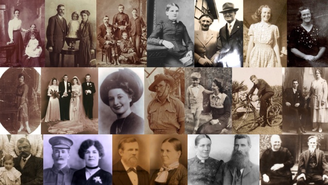 Our ancestors - family history collage - image by the Traveller's Pen