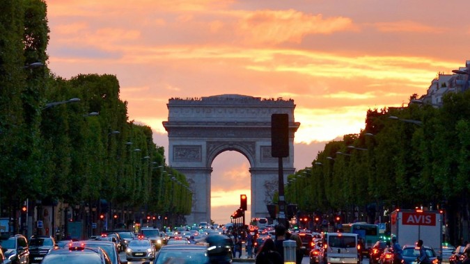 Arc de Triomphe, Paris, France - image by Pixabay https://www.pexels.com/photo/crowded-street-with-cars-along-arc-de-triomphe-161901/