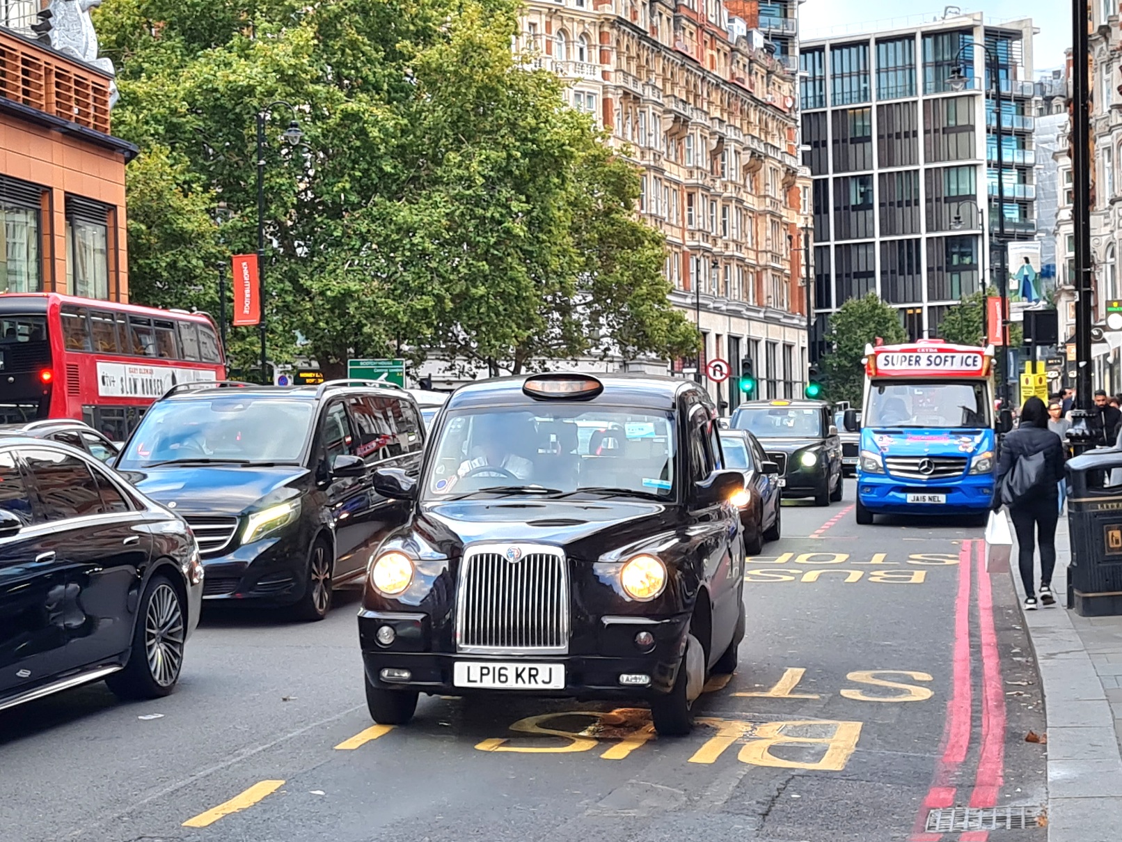 Black taxi cab in London