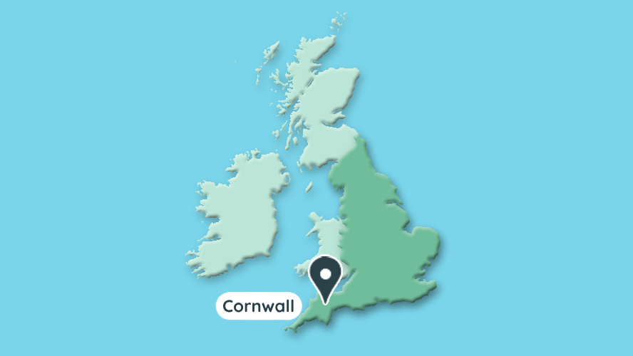 Map area - Cornwall