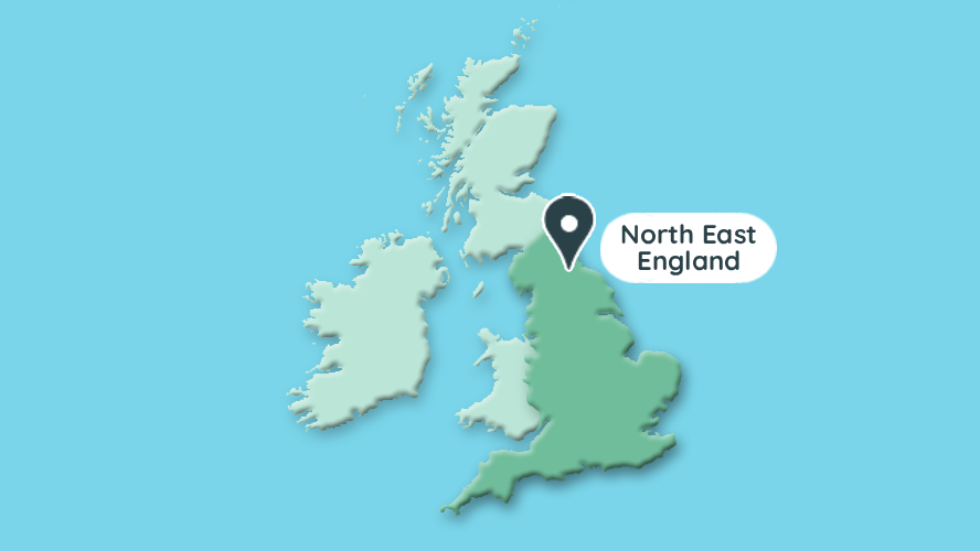Map area - North East England