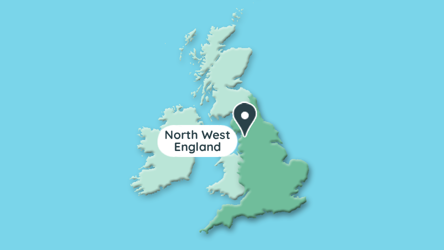 Map area - North West England