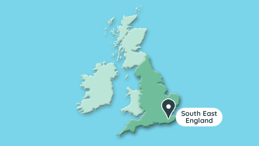 Map area - South East England