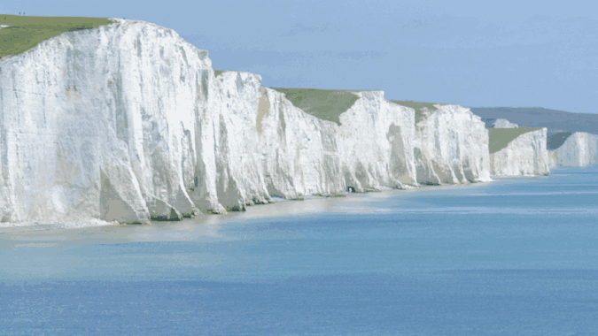 Seven Sisters chalk cliffs, England - by Pixabay https://www.pexels.com/photo/woman-sitting-on-deck-chair-by-sea-258145/