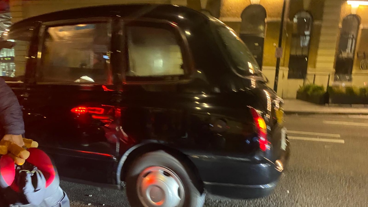 Black London taxi Black London taxi