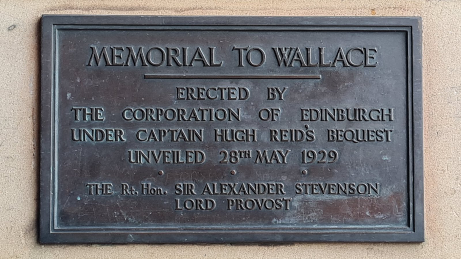 William Wallace plaque, Edinburgh Castle, Scotland