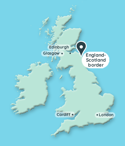 Map - England-Scotland border