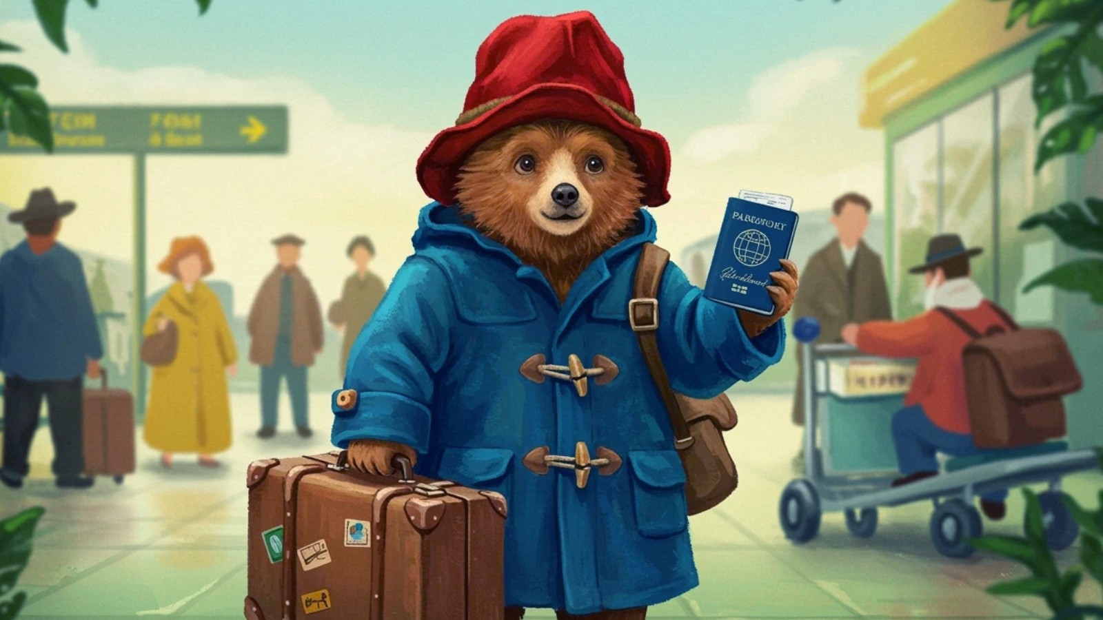 Paddington Bear at the airport - image by Craiyon https://www.craiyon.com/en/image/QW5_VAxpRXiV-eySJYuuTg Paddington Bear at the airport - image by Craiyon https://www.craiyon.com/en/image/QW5_VAxpRXiV-eySJYuuTg
