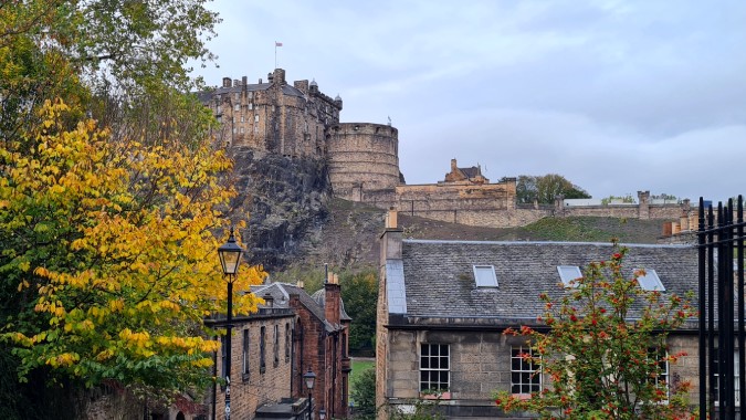 View of Edinburgh Castle from the Vennel Steps