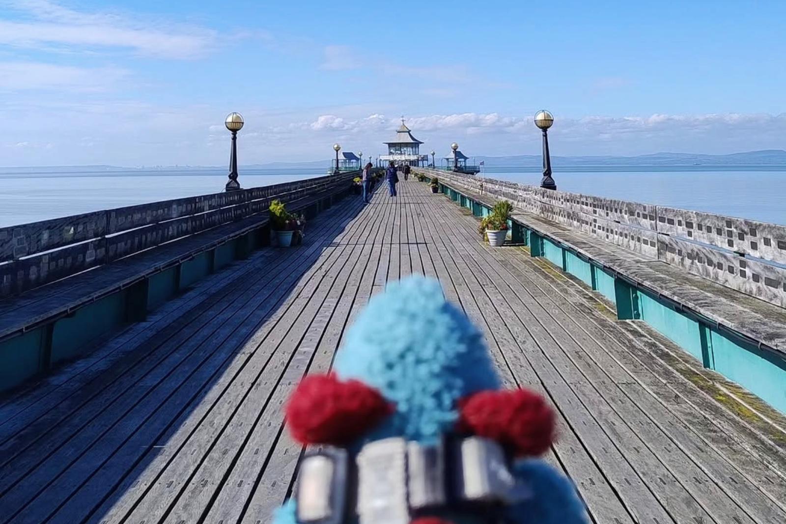 Arlo on Clevedon Pier Arlo on Clevedon Pier