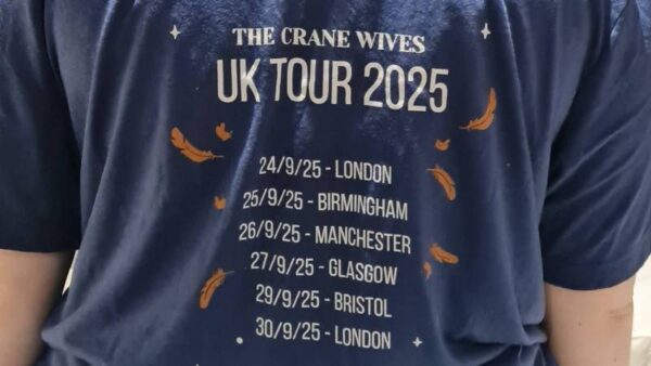 The Crane Wives tour tee-shirt, Bristol concert