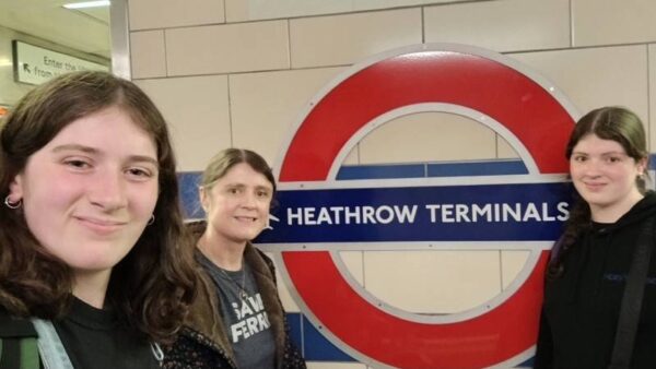 Underground station at Heathrow Airport, London