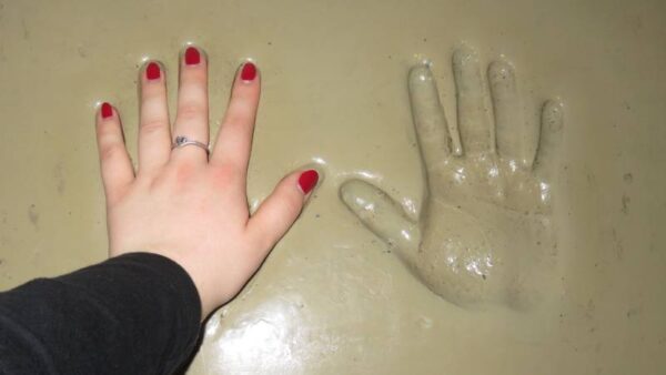 Emma Watson's handprint at Warner Bros Studios, London (Harry Potter)